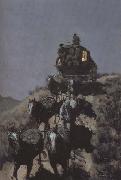 Frederic Remington The Old Stage-Coach of the Plains (mk43) oil painting artist